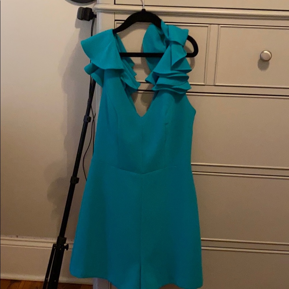 Amanda Uprichard Green Romper- Size Petite